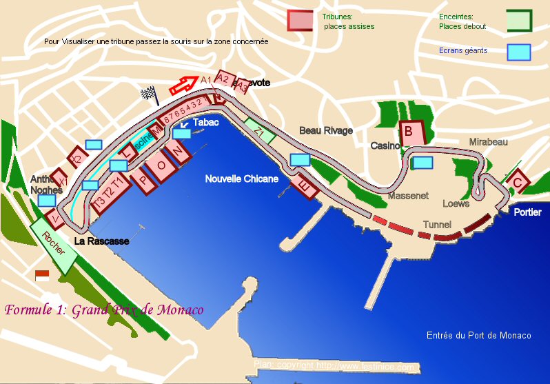 voici une carte qui représente
le circuit